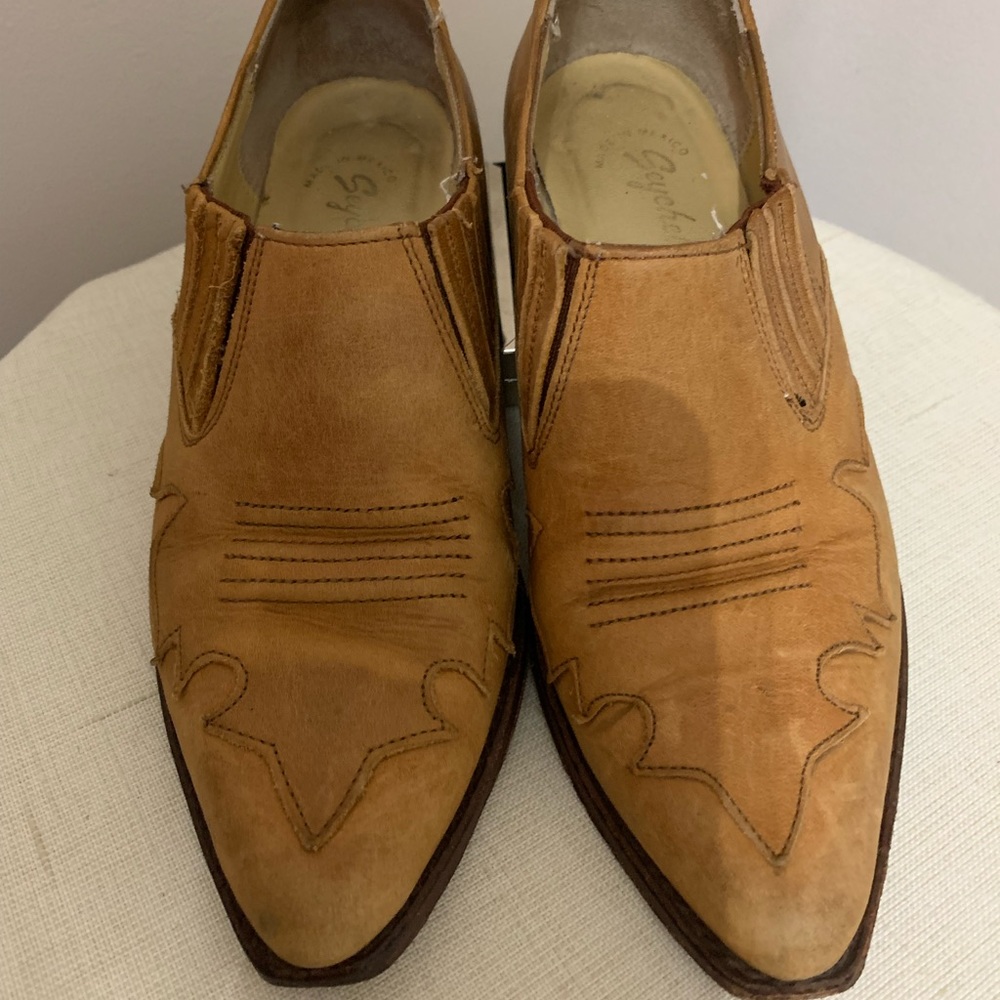 Vtg Seychelles Leather Booties boot ankle
Shoes Western 5.5 tan light browm flat